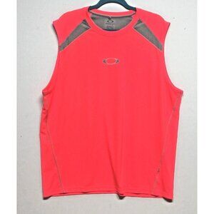 Oakley Mens Tank Top XXL Hydrolix Performance Fit training jersey Hot pink gray